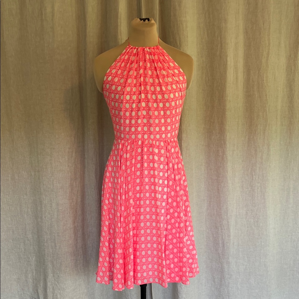 Vineyard Vines Vibrant Pink Halter Dress